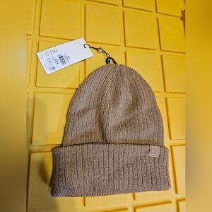 CALIA Women's Ribbed Beanie: TAN BROWN: NEW WITH TAGS